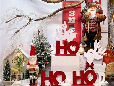 Chữ gỗ HO HO HO Decor Noel vui nhộn C17cm [Độc đáo] CHU-GO-19